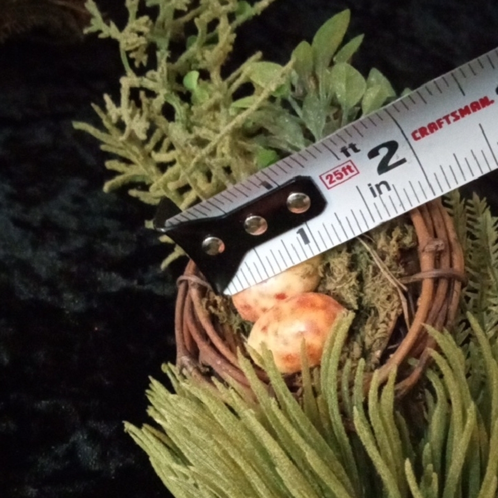 (Lots of 3 ) 13"Artificial Greenery with Birds Nest and Eggs - Picture 7 of 7